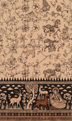 Beige Kalamkari Printed Kurti