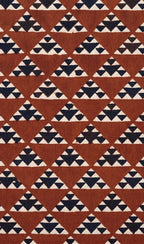 Rust Brown Geometric Printed Straight Kurti