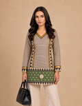 Printed Striped & Geometric Straight Kurti