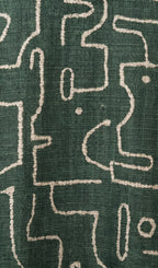 Forest Green Abstract Printed Straight Kurti