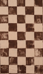 Brown Checkered Short Kurti
