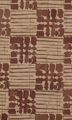 Beige Abstract Grid Print Short Kurti