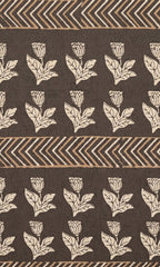 Brown & Black Floral Printed Kurti