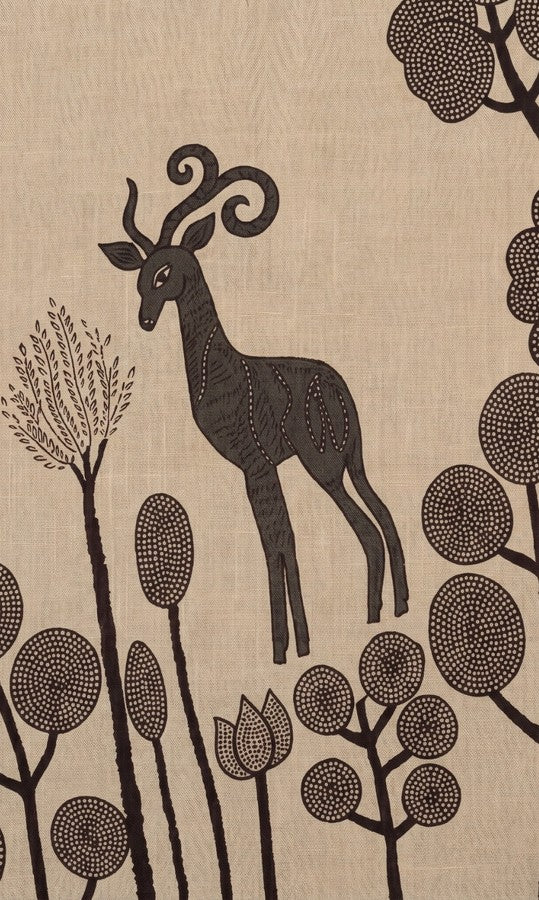 Beige Wildlife Printed Short Kurti