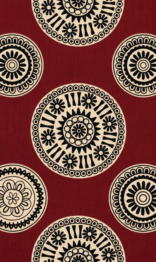 Maroon Round Printed Rayon Kurti
