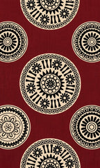 Maroon Round Printed Rayon Kurti