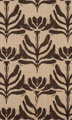 Beige & Brown Botanical Printed Kurti