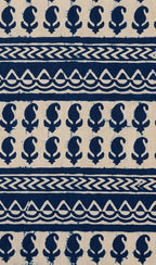 Indigo Ethnic Block Print Cotton Short Kurti