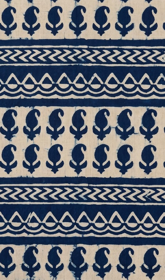 blue and ivory printed short kurti
