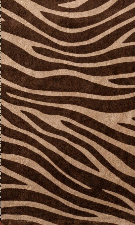 Brown Zebra Print Straight Kurti