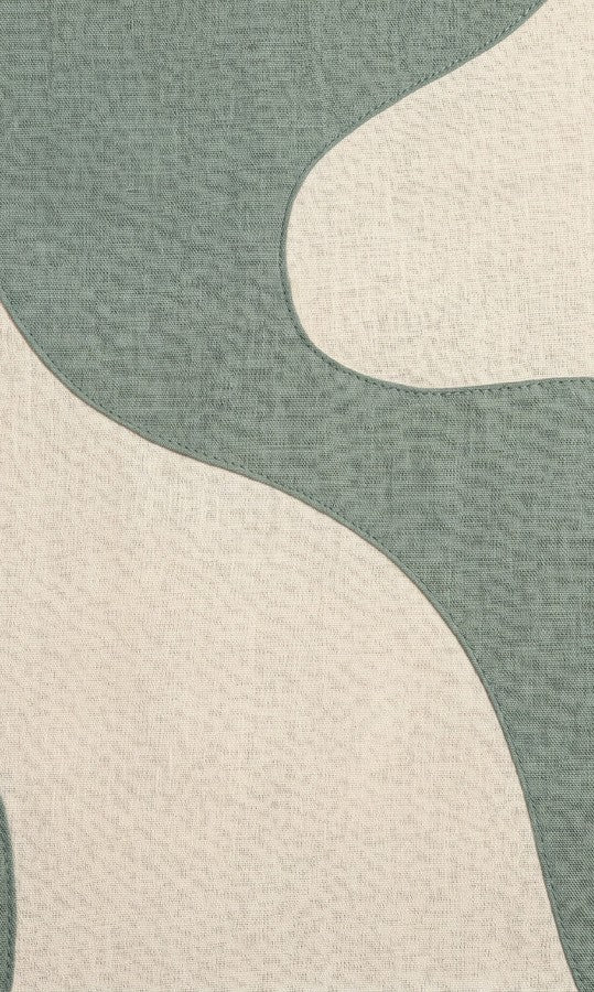 Sage Green & Off White Printed Kurti