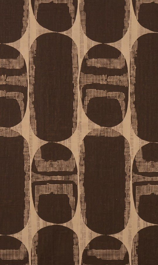 Brown Abstract Print Straight Kurti
