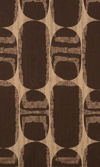 Brown Abstract Print Straight Kurti