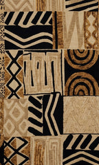 Beige & Black Abstract Printed Short Kurti