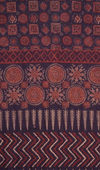 Navy Blue Ethnic Printed Straight short Kurti