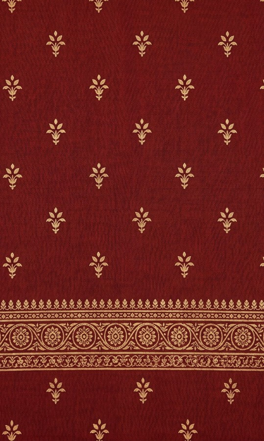 Maroon Printed V-Neck Short Kurti