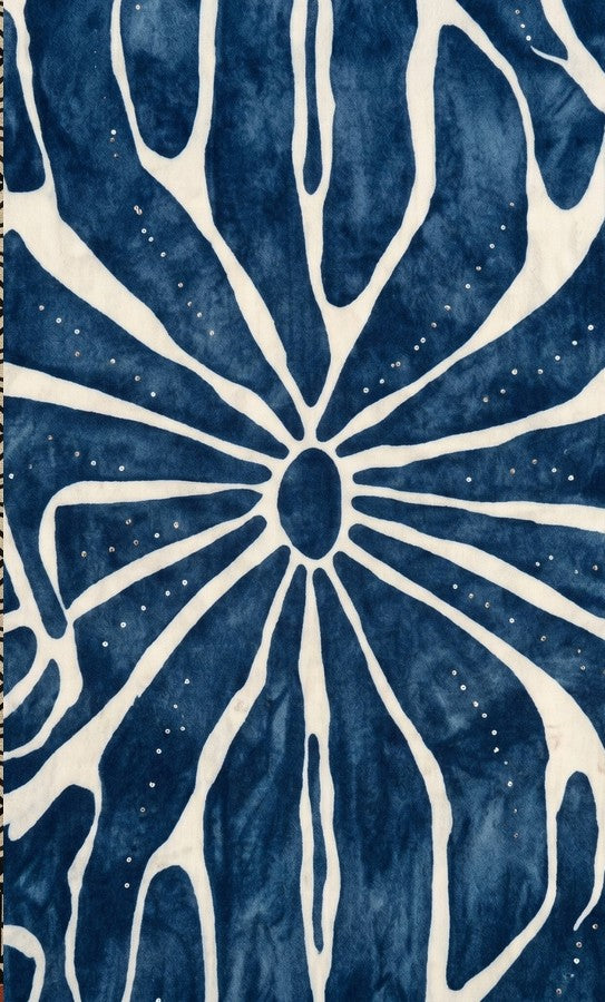 Navy Blue Printed Short Kurti